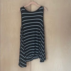 White and black swing dress